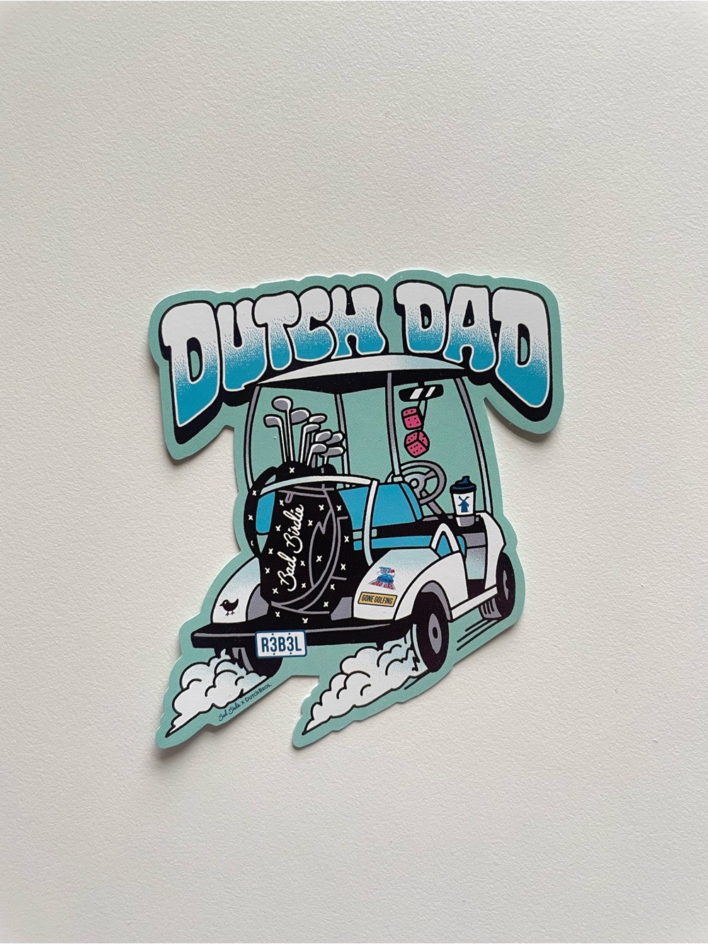 Dutch Bros Coffee x Bad Birdie ‘Dutch Dad’ Golf Cart Fathers Day 2026 Sticker